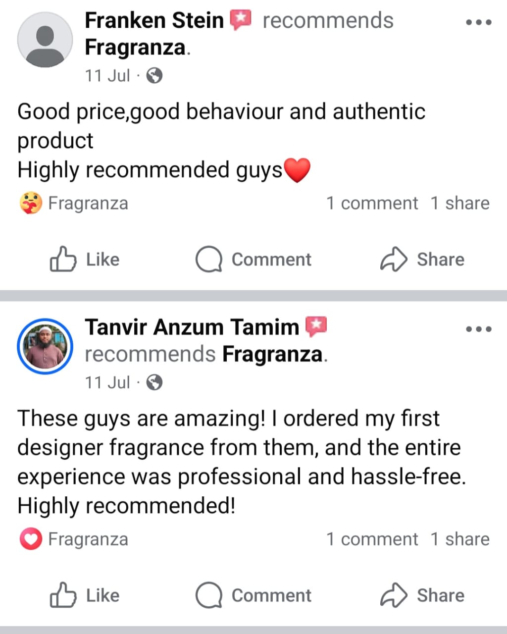 Customer review
